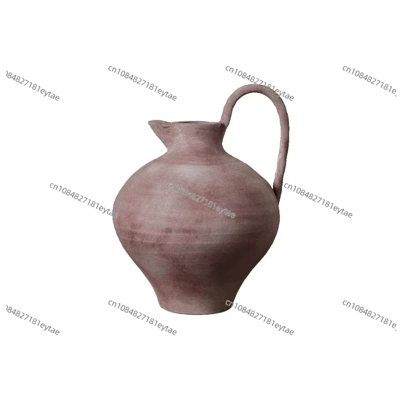 Wabi Sand Wind Simple Ceramic Vase, Home Furnishing Homestay Pottery Pot Handmade Flower Ware