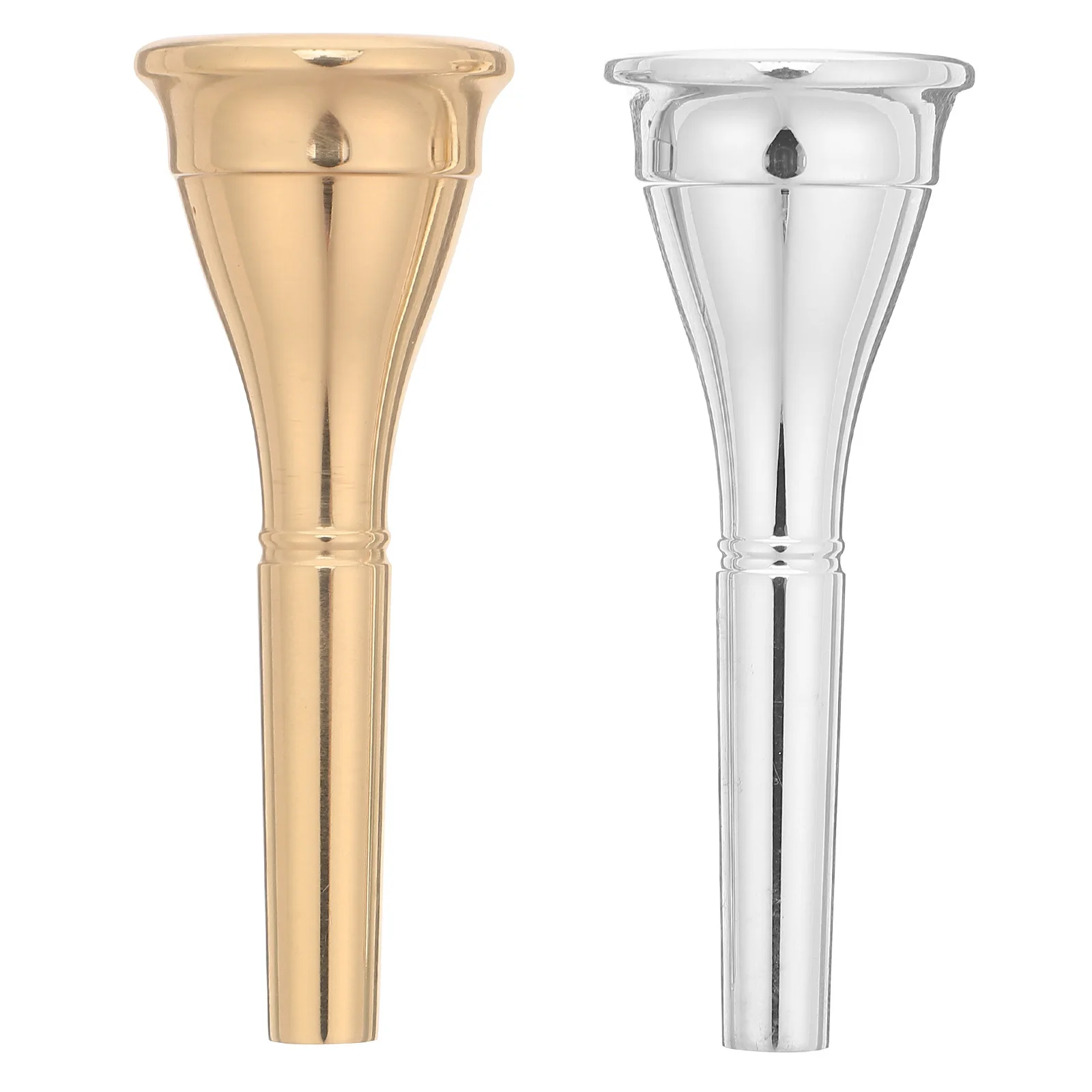 

2Pcs French Horn Mouthpiece Brass Metal Precision Replacement Horn Accessory for Students Beginners and Professionals