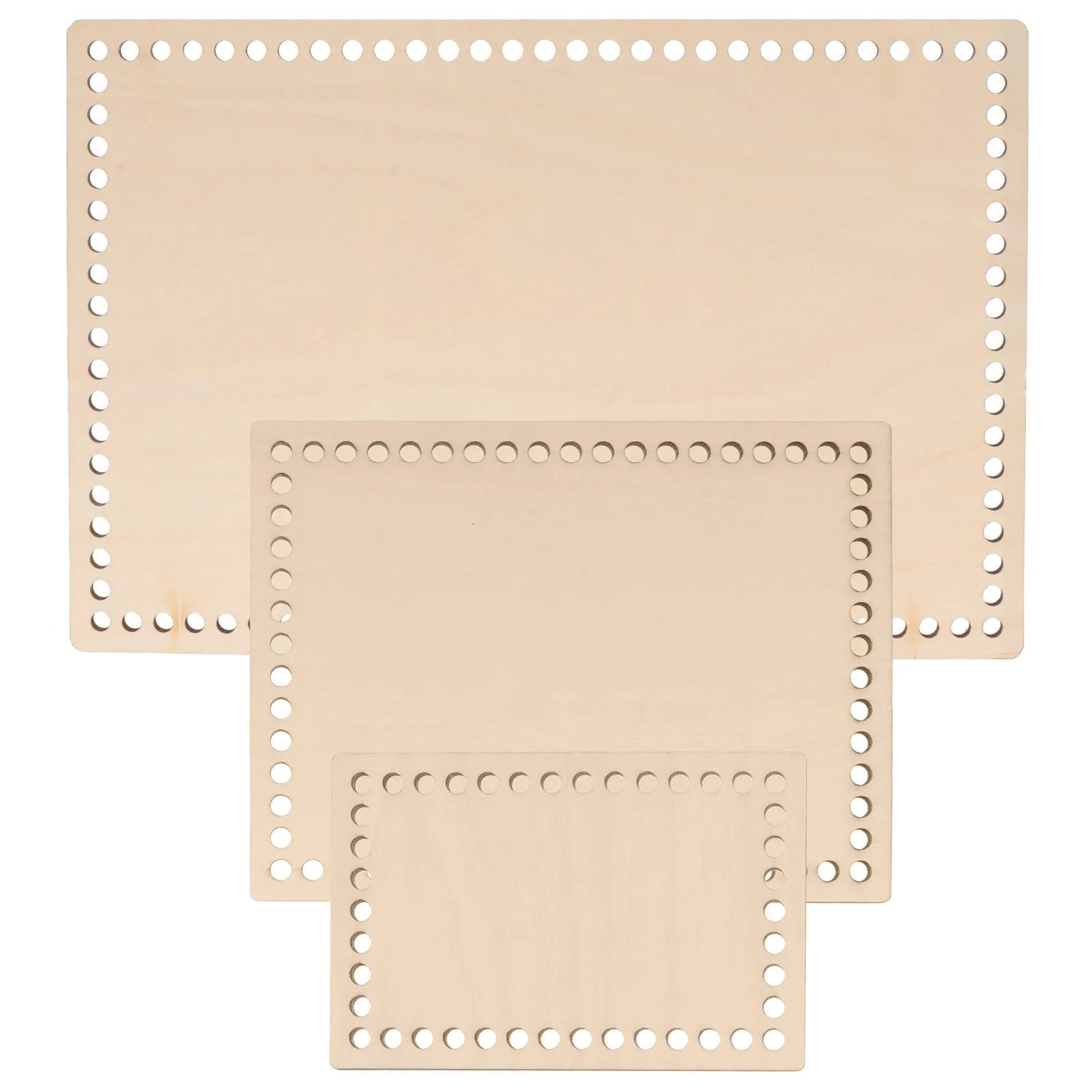 

3Pcs Exquisite Wooden Crochet Basket Base DIY Bag Bottom for Female Handbags Storage Baskets Craft Gift Making Weaving Supply