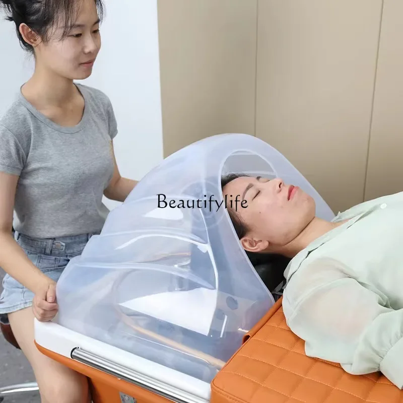 04*Hair treatment shampoo bed Wasserzirkulation begasung geschwindigkeit Warmwasserbereiter Integrierte ohren pflücken Elektrische schönheit bed