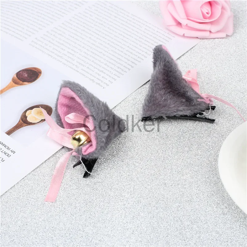 Girls Boys Anime Characters Cosplay Costume Kawaii Accessories Lovely Plush Cat Ears Decorate Headbands Halloween Headwear 2022