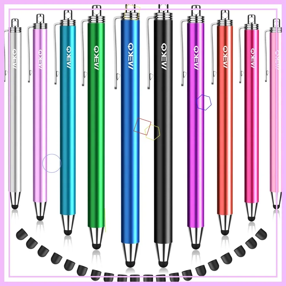 

Набор из 10 тонких стилусов с резиновыми наконечниками и 20 сменными наконечниками для iPad, iPhone, планшетов и всех сенсорных экранов