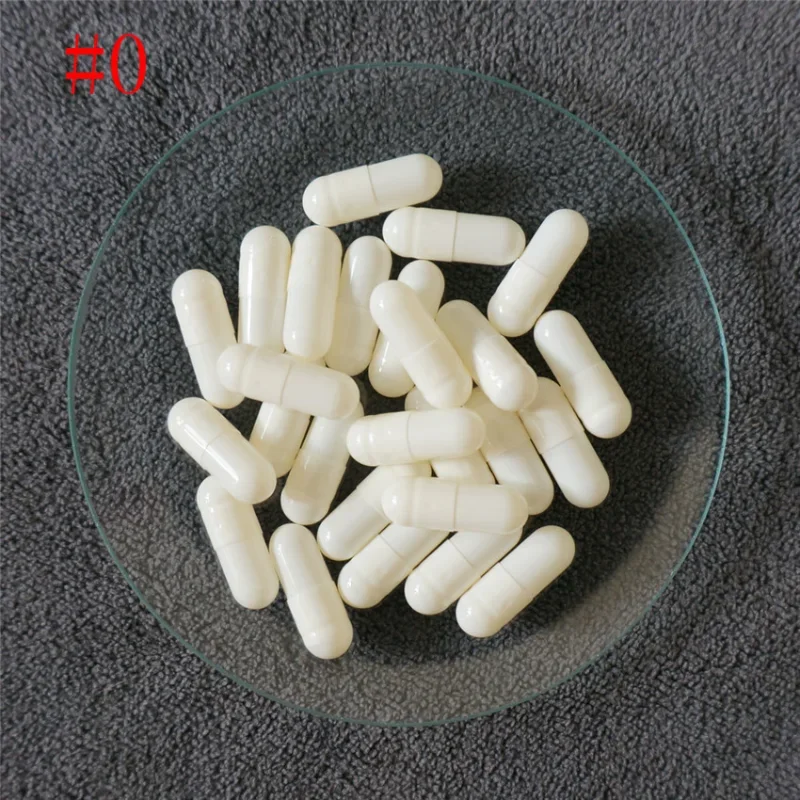 

0# 1000~10000pcs 0 Size White Empty Capsules Joined or Separated Capsules High Quality Hollow Gelatin Capsules