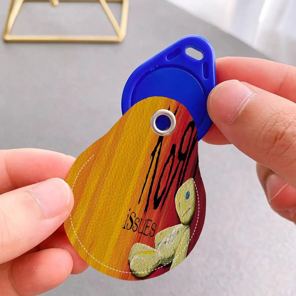 روك باند K-Korn 1 قطعة حامل بطاقة جلدية مع حلقة رئيسية قطرة الماء على شكل مفتاح حافظة مفاتيح ملحقات قفل الباب #4