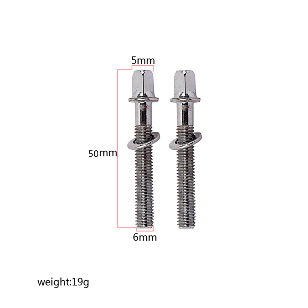 

2 PCS Drum Screws Silver Washers Accessory Lug Mount Tension Bass Lugs Hardware