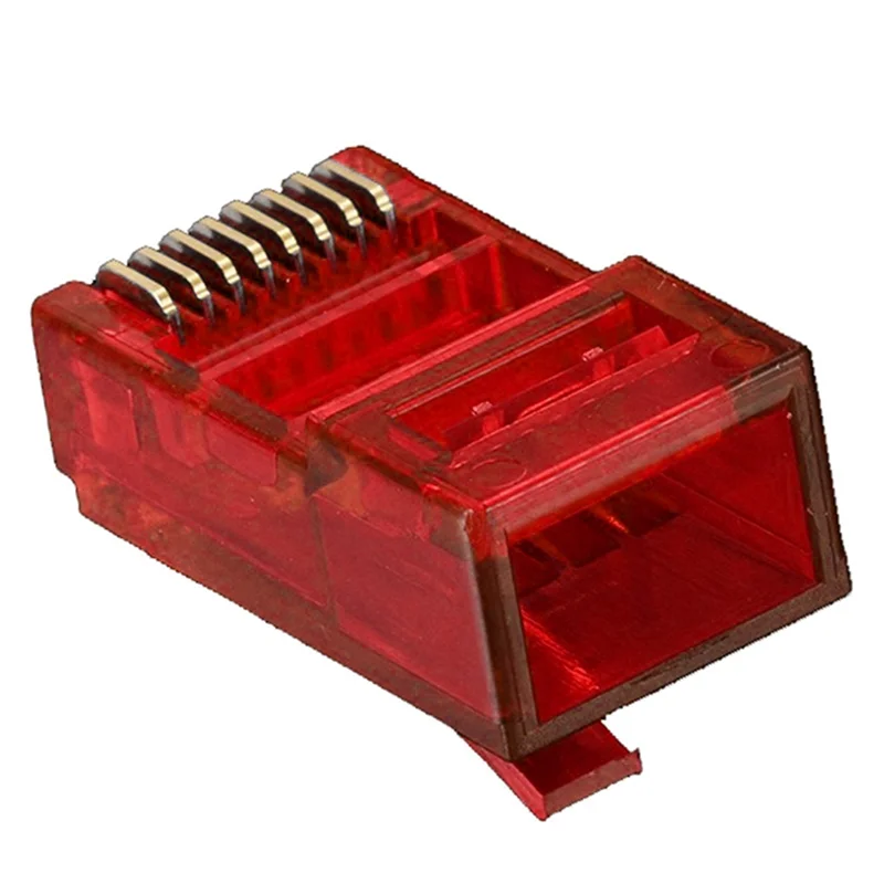 AT87-RJ45 Kabel sieciowy Wtyczka modułowa Kabel Ethernet Złącze zaciskane Nieekranowana 8-pinowa modułowa wtyczka Utp Crystal do adaptera PC