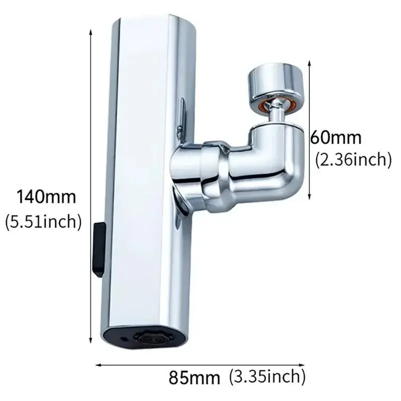 1Pc High Pressure Faucet 3 Modes Universal Kitchen Waterfall Rotating Splash Proof Nozzle Sink Multi Function