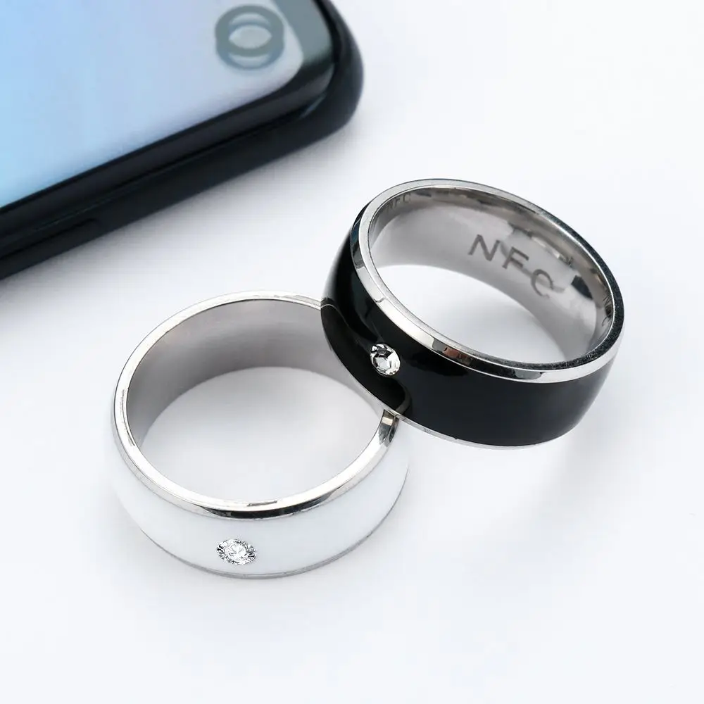 Anillo de dedo inteligente NFC, conexión de desgaste inteligente, equipo de teléfono Android, anillos de moda