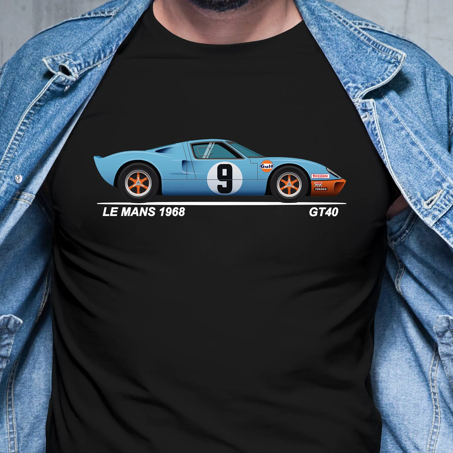 

Race Retro Classic 1968 Le Mans GT40 Racing Car T-Shirt Hip Hop Amazing Roadster T Shirt Fashion Streetwear Harajuku Tee Shirt