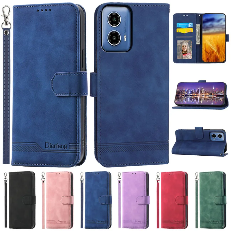 For Moto G84 G54 G34 5G Case Leather Wallet Cover for Motorola Moto G84 G54 G34 5G G14 G04 G24 Magnetic Flip Phone Case Funda