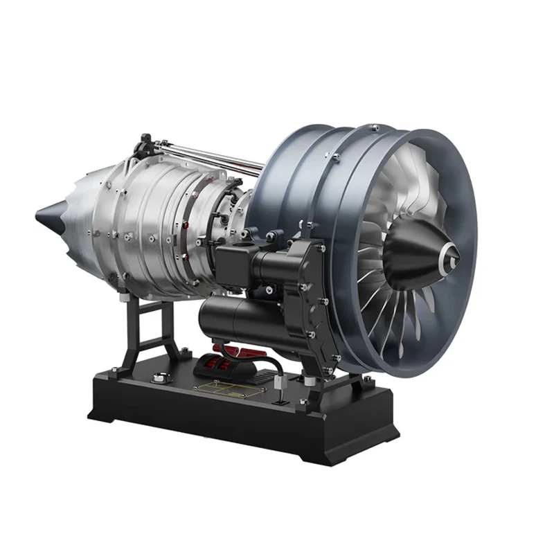 TECHING DM121 Twin Rotor Turbofan Engine Kit DIY Metal Turbofan Engine Kit 300+ Parts Assembly Gift Toy