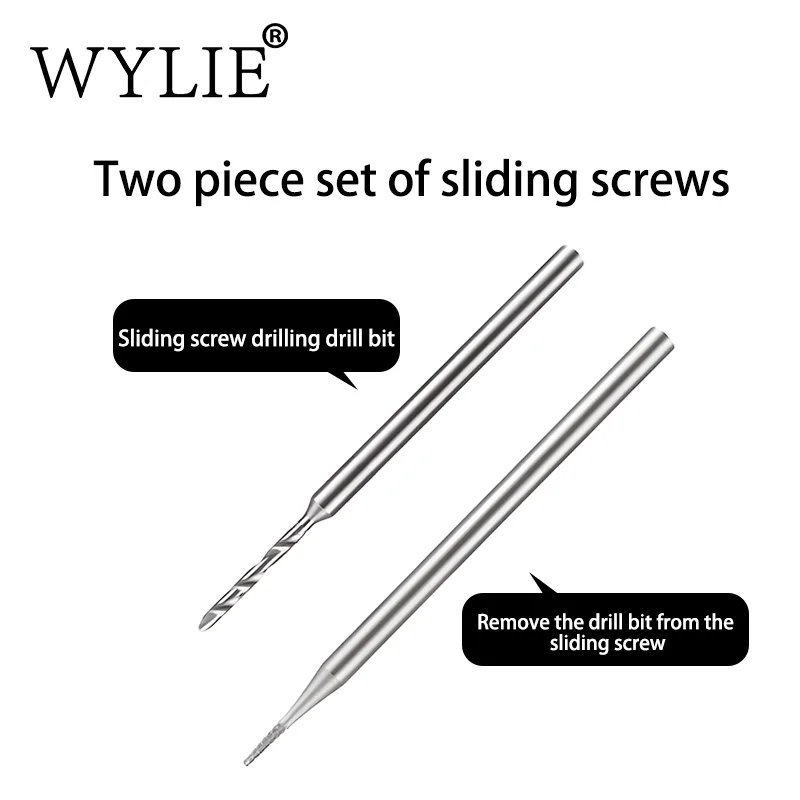 WYLIE Alloy Stripped Screw Remover Kit with Sliding Drill Bits for Mobile Phone Frame PCB Motherboard Repair Easy Removal Tool