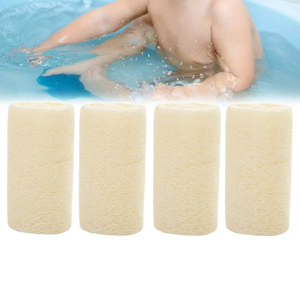 4 قطعة منشفة استحمام اللوف الإسفنج الطبيعي منصات التقشير دش الغسيل ينظف بلطف الجلد تنعيم حمام التنظيف المنزلي