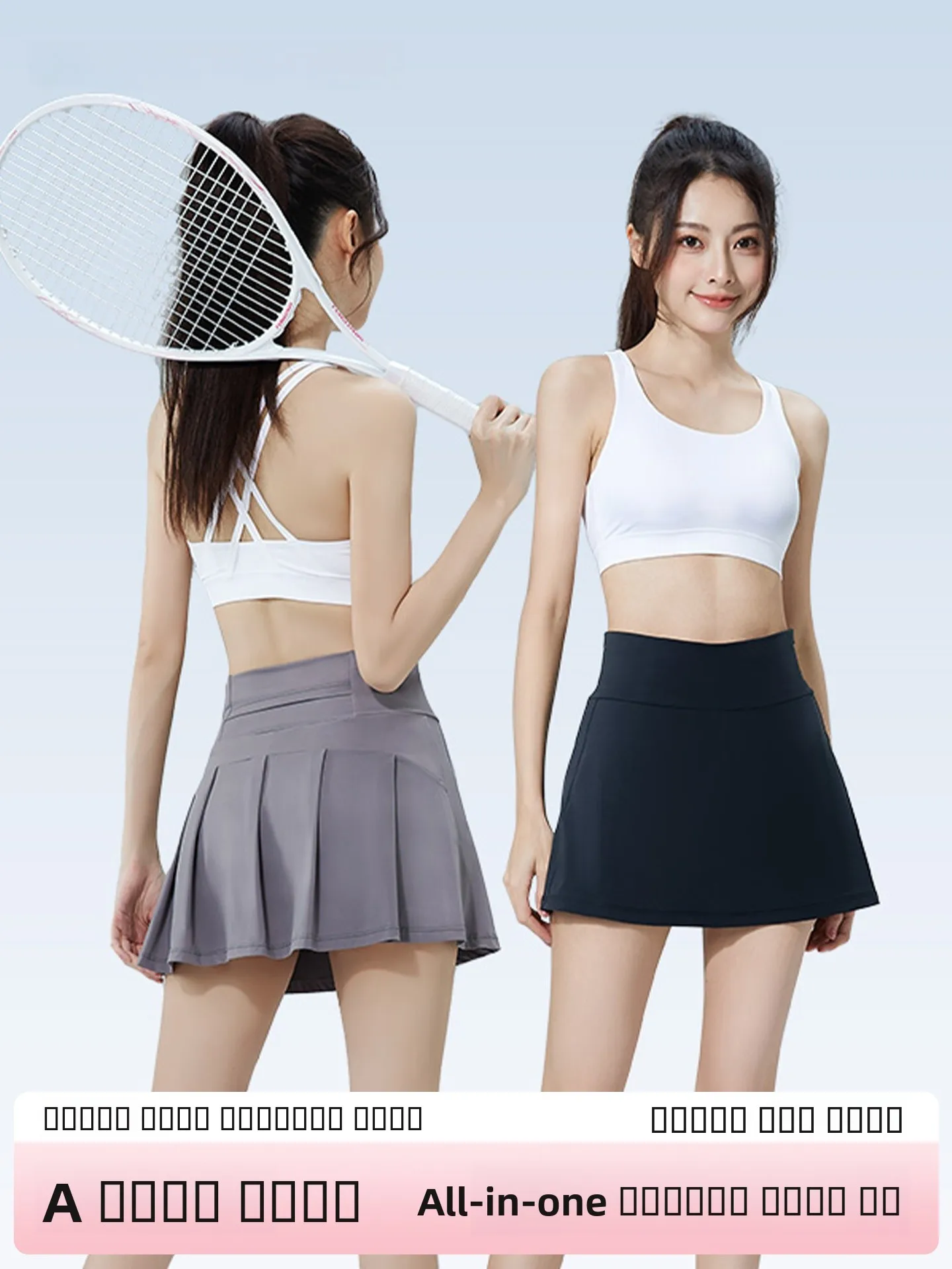 

Jumei Fitn Sports ort Skirt Loose High Waist Yoga Running Anti-Light Tightening Tennis Skirts Breathable Training Skirts