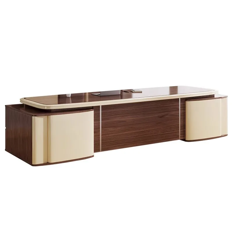 LTT Luxury Chairperson General Manager Boss with sub-cabinet desk computer desk