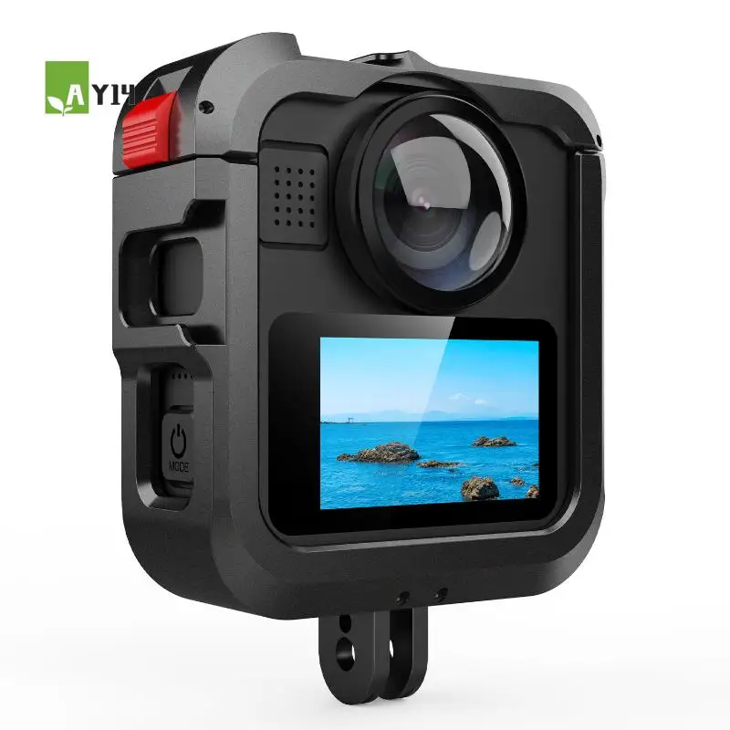 AY14 - Capa Protetora para Gopro Max2, Estojo para Câmera com Tampa de Bateria para Câmera de Ação Gopro Max2