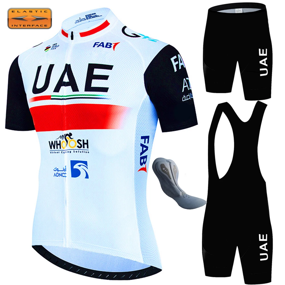 UAE 7 Hours Pad Men's Sportswear Set Mens Cycling Jersey 2024 Pro Team Man Cycling Maillot Cyclisme Pants Mtb Shirt Road Bicycle