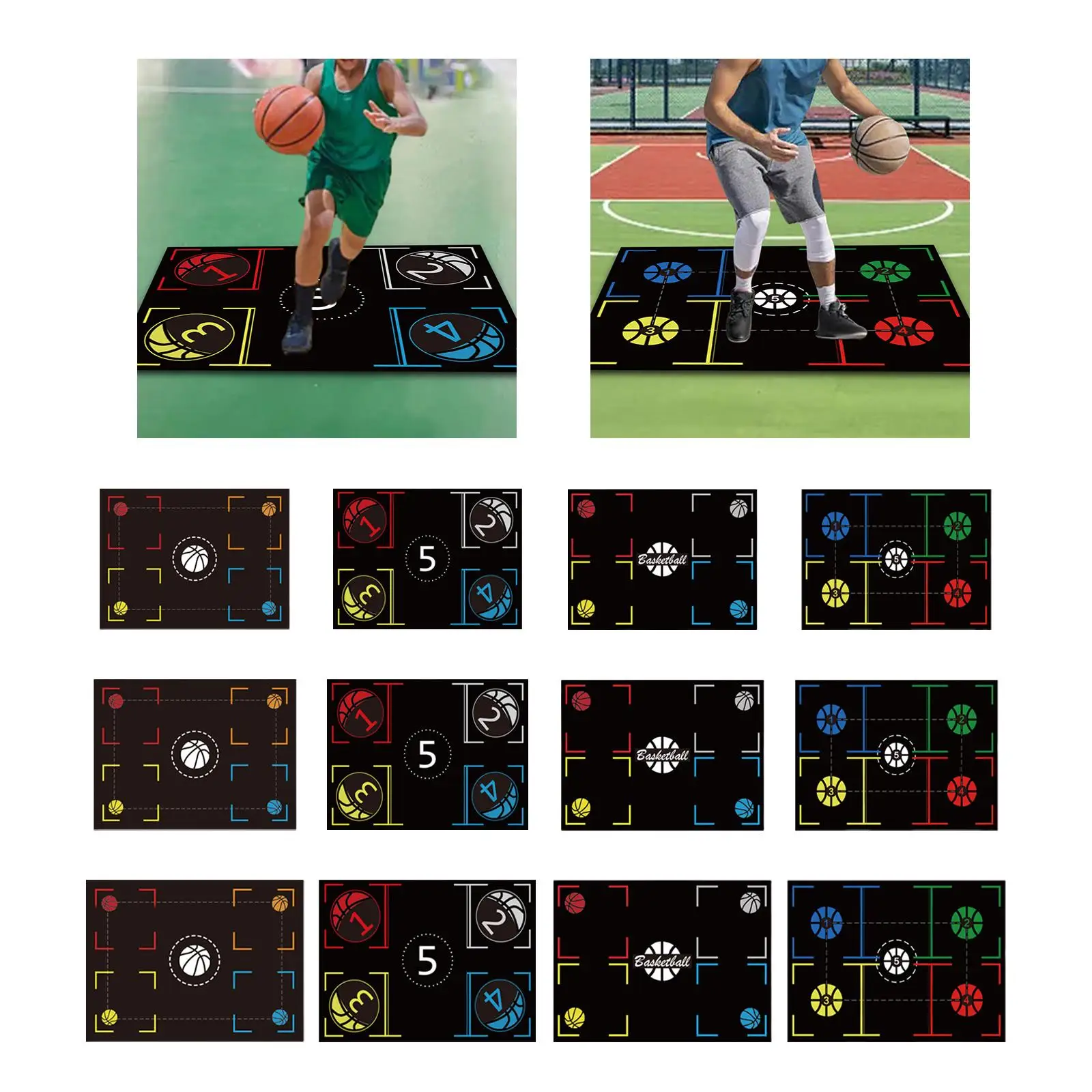 Basketball Training Mat Portable Ball Control Agility Footstep Training Mat