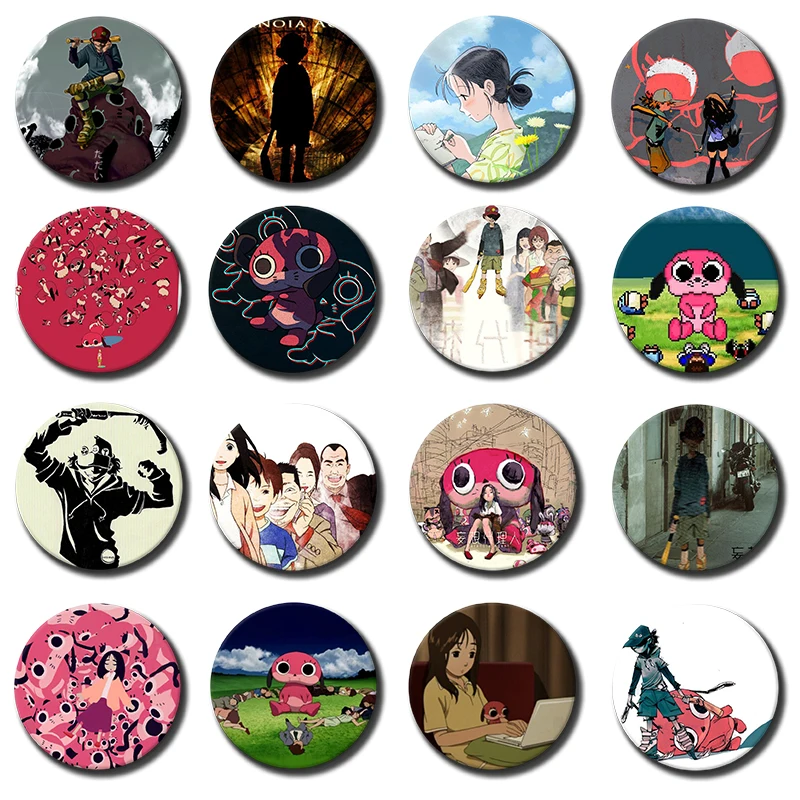 Anime Paranoia Agent Brooches on Backpack Decoration Mousou Dairinin Cartoon Badge 58mm Button Pins Jewelry Accessories