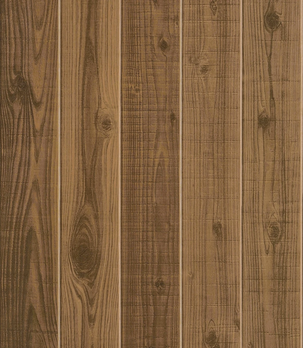 1pc Retro Brown Wood Board Peel And Stick Wallpaper Self Adhesive Removable Contact Paper For Cabinet DIY Renovation Decor