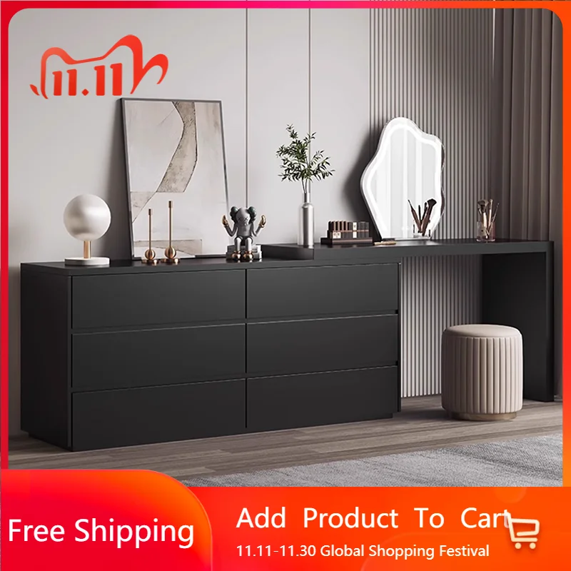 

Bedroom Makeup Vanity Table Mirror Desk Chair Storage Drawers Cabinet Mobile Dressing Table Luxury Penteadeira Home Furniture