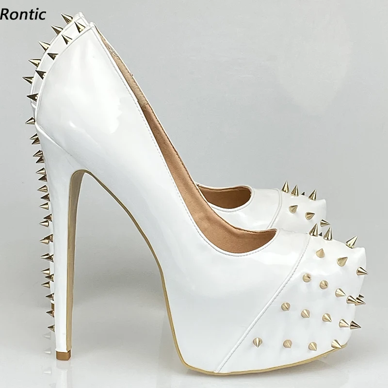 

Туфли-лодочки женские из лакированной кожи с круглым носком, размеры 5-20