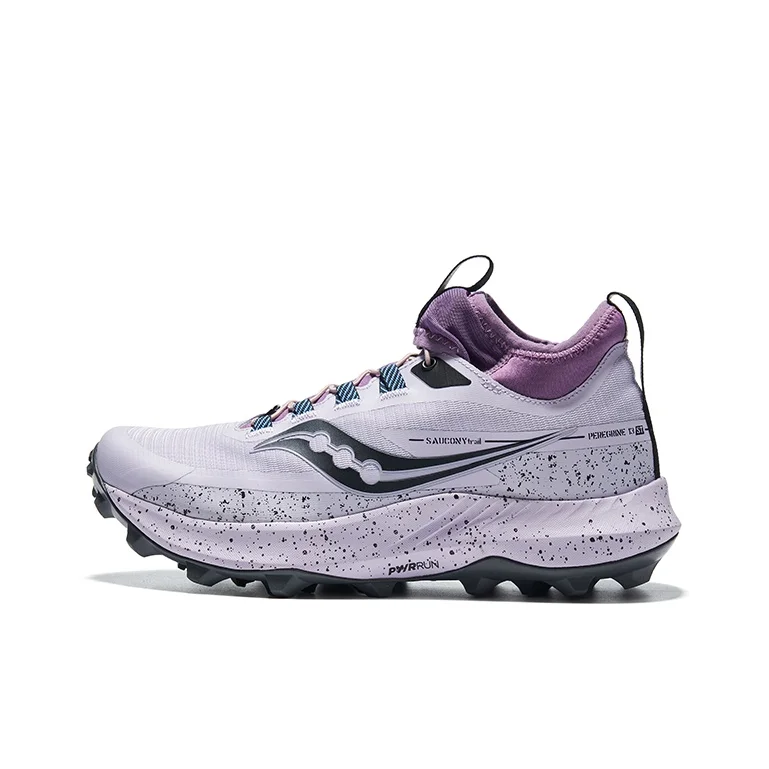 Saucony Peregrine 13 Multifunction Wear resistant And Lightweight Low top Running Shoes Women's Purple S10840-30