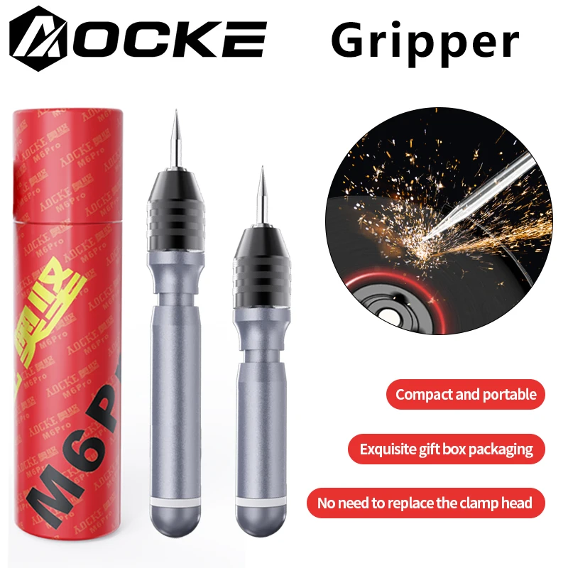 

AOCKE Tungsten Needle Holder Tungsten Electrode Sharpener Max Diameter 4MM Argon Arc Welding Tungsten Needle Grinding Clamp