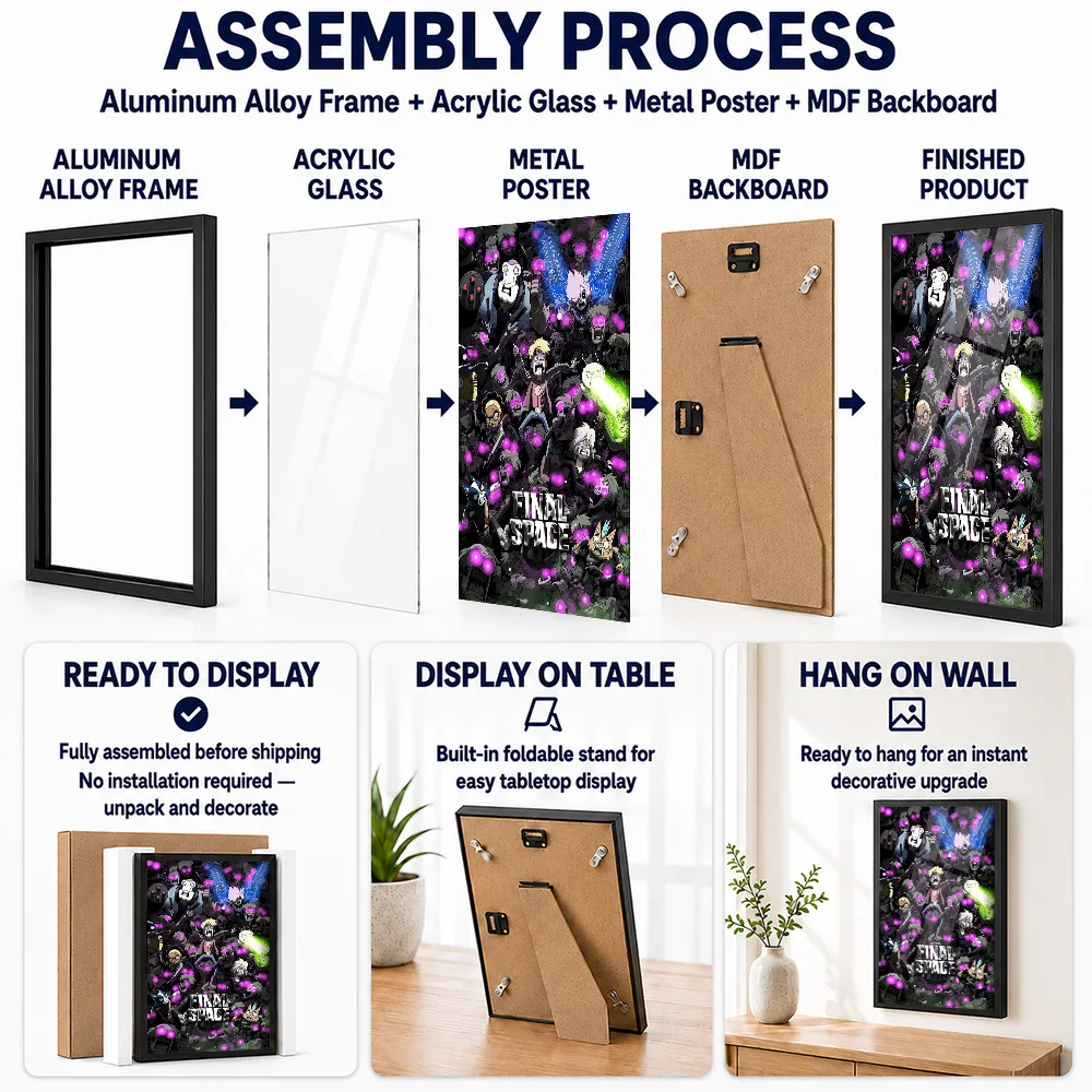 Final Space Framed Metal Print Customized Graphic Tribute Wall Art A Unique Gift For Design Lovers To Display In Living Room