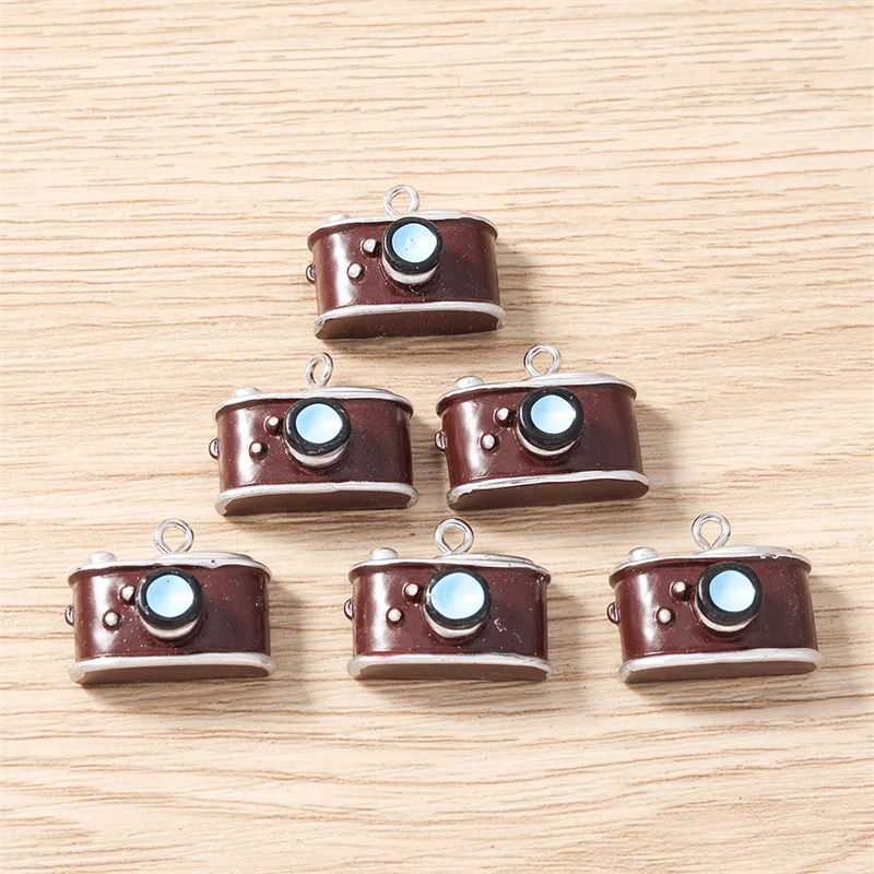 10 Stück 21x16mm Niedliche Kamera-Anhänger aus Harz für Schmuckherstellung, Ohrringe, Halsketten, Armbänder, Zubehör, DIY-Bastelarbeiten, Geschenk – Detail 6