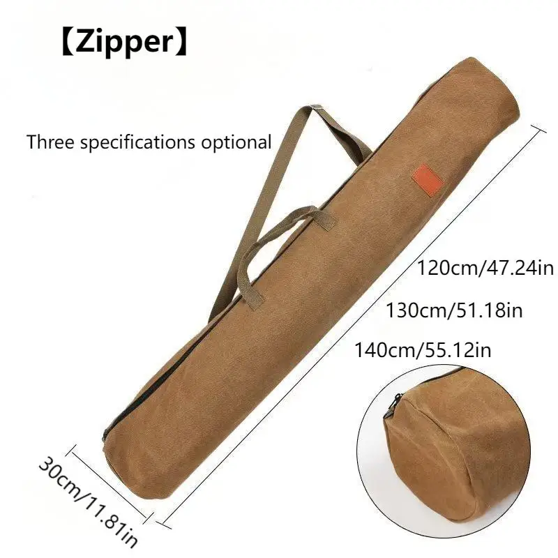 Angelruten-Tasche aus Canvas, leicht, mit Platz für einen Regenschirm, Angel-Tasche, tragbare Aufbewahrungstasche für den Außenbereich, Regenschirm-Tasche, Ruten-Tasche, Angel-Ausrüstungstasche mit großem Fassungsvermögen. – Detail 2