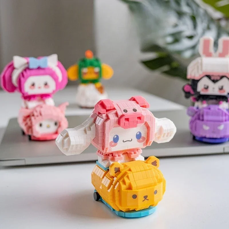 Sanrio-rompecabezas de Hello Kitty Cinnamoroll Pachacco para niños, My Melody, Kawaii, dibujos animados, Kart, juguetes lindos, bloques de construcción