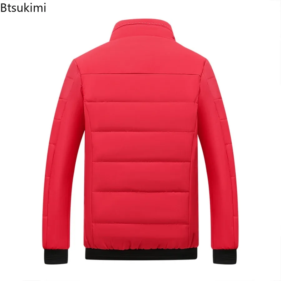 Men's Warm Jackets Cotton Padded Jacket Casual Sports Autumn and Winter Stand Collar Warm Thick Parkas Jacket Youth XXS-2XL Size