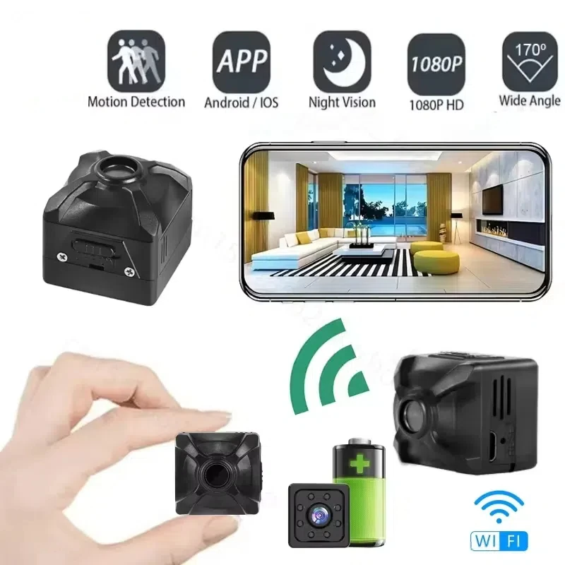 Xiaomi X5 1080P كاميرا صغيرة لاسلكية واي فاي IP/AP مراقب عن بعد بطارية قابلة للشحن كشف الحركة كاميرات الفيديو المحمولة المنزل