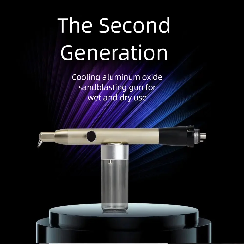 Dental Aluminum Oxide Micro Blaster Sandblasting Gun with Water Spray 2/4 Holes Kavo Connector for Dental Abrasion
