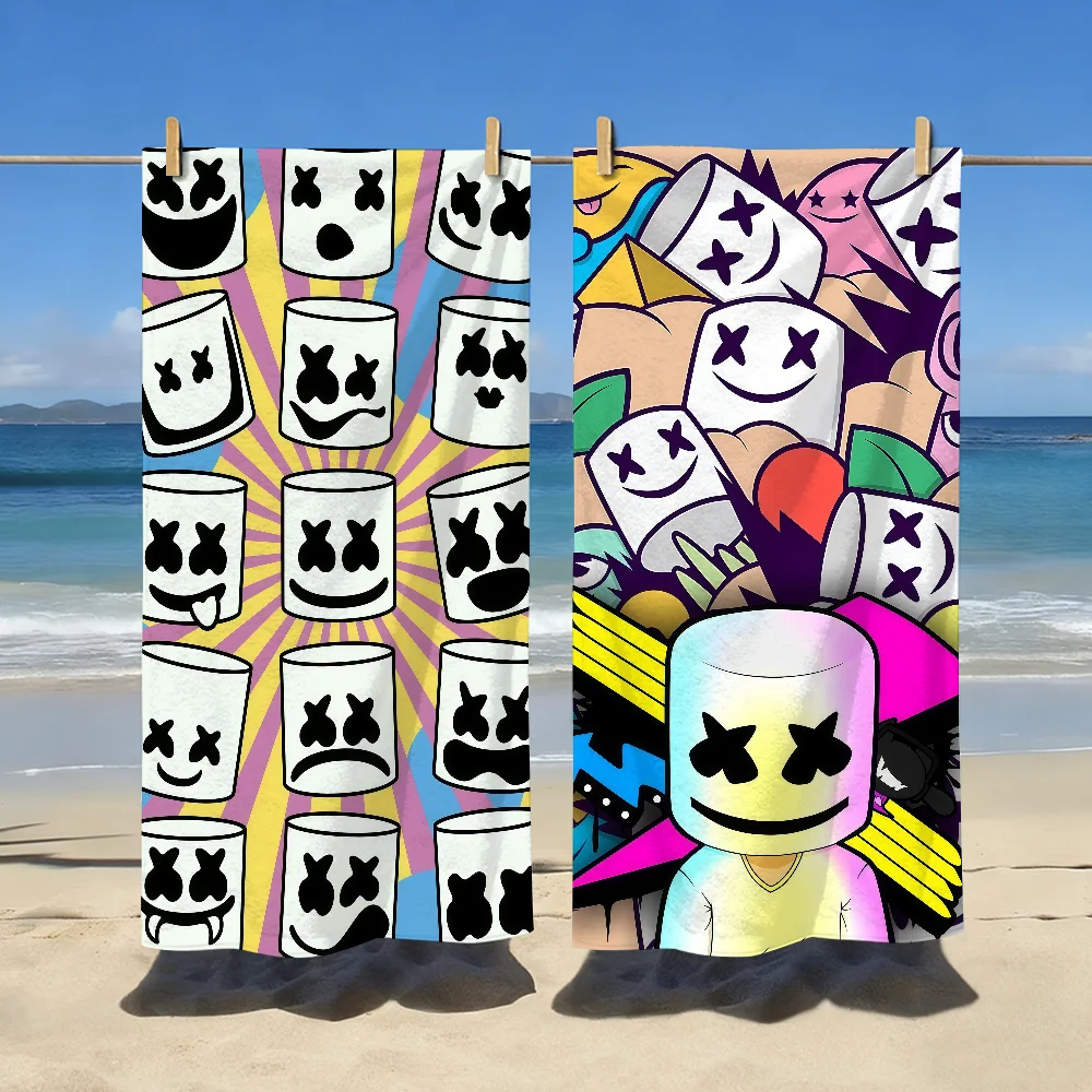 Popular DJ M-Marshmello-S Towel Sports Quick Dry Travel Camping Gear Sandproof Soft Light Large Beach Towel
