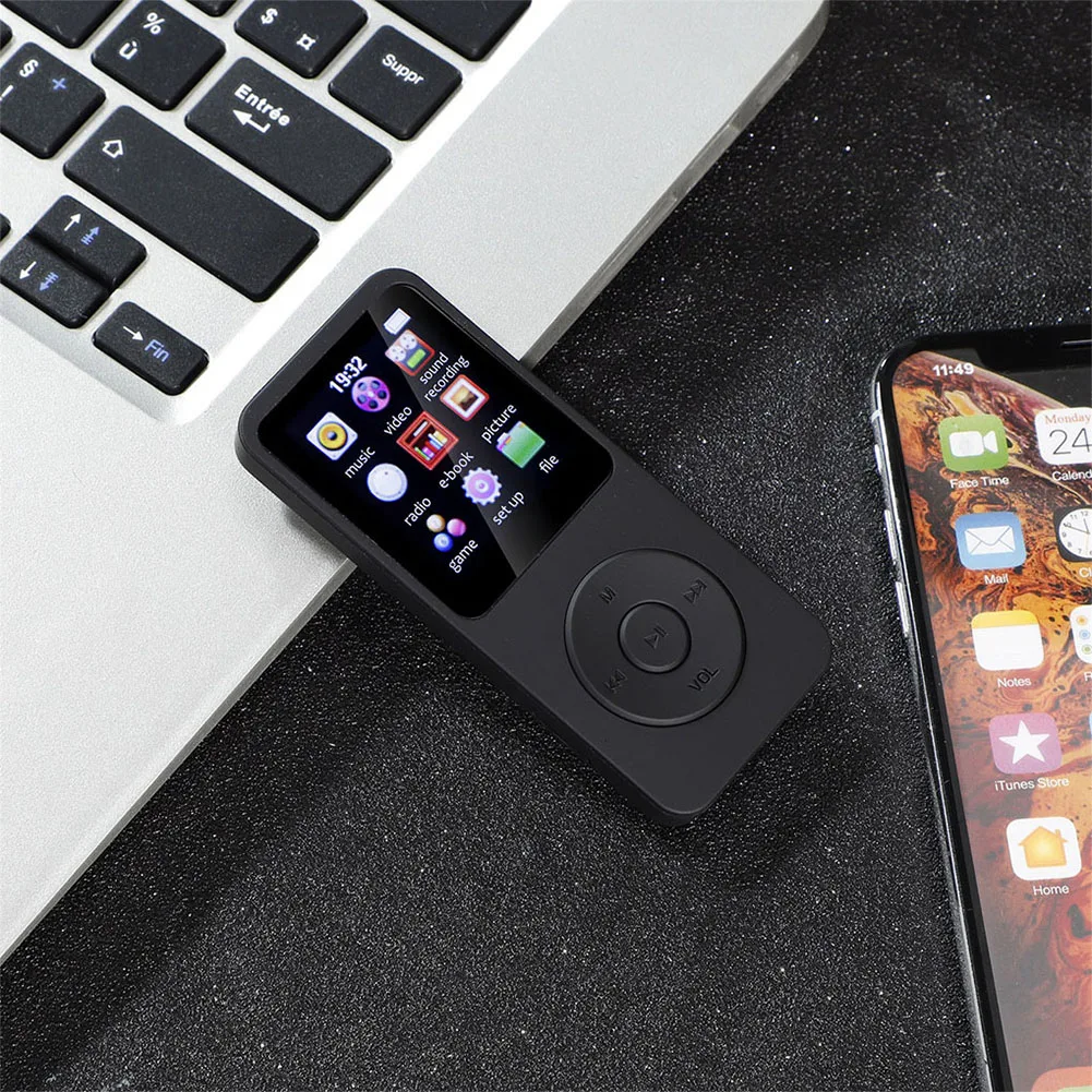 MP3 Player Built-in Speaker Sports MP3 Player Bluetooth-Compatible5.0 Student Walkman Support FM Radio E-Book Recording for Kids