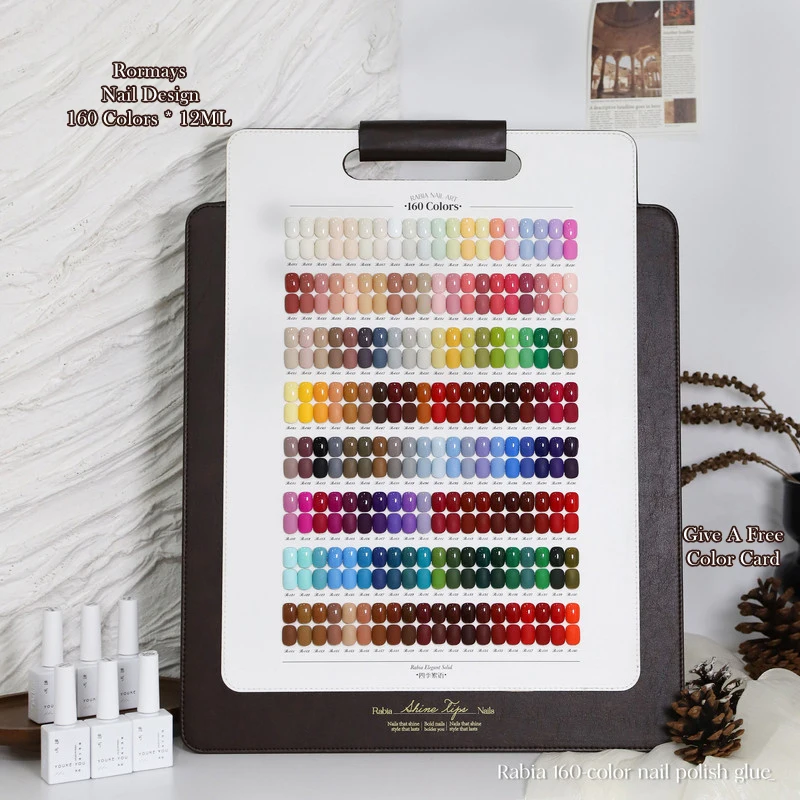Rabia 160 Trendy Colors Gel Nail Polish Set Soak Off UV LED Long Lasting Fashion Nail Art Design Varnish Kit For Salon Home