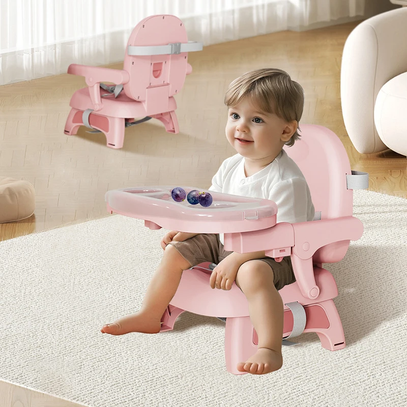 مقعد معزز لتغذية الأطفال بتصميم عصري مع طاولة طعام للاستخدام الخارجي للأطفال والرضع