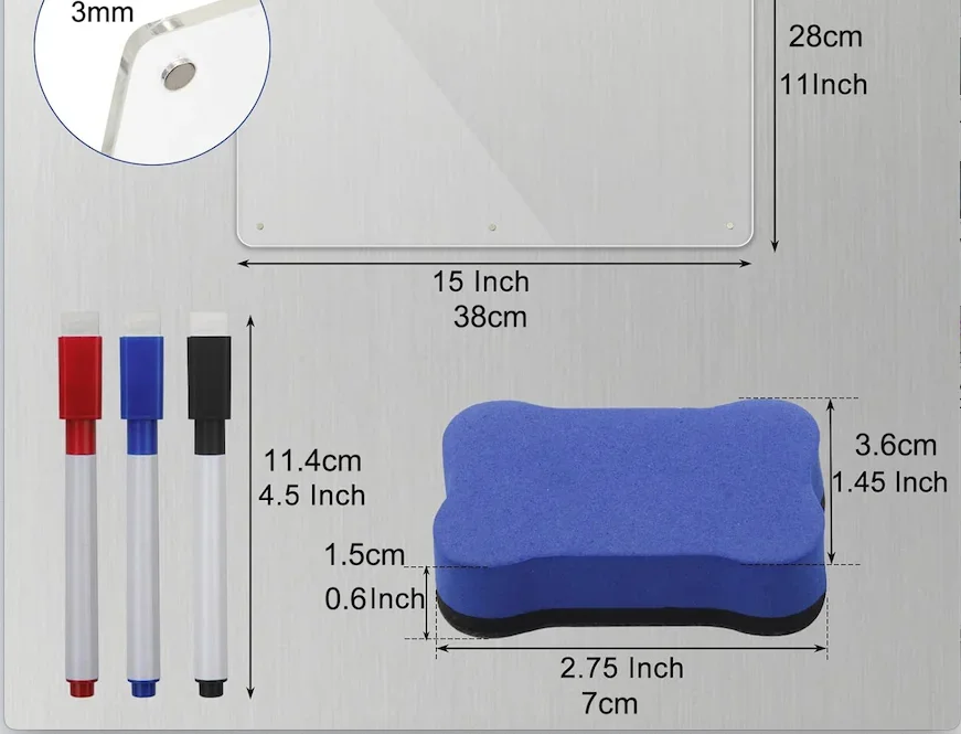 

10set 2026 New Model Magnetic Dry Erase Erasers White Board Erasers Drywipe Marker Cleaner School Office Supplies