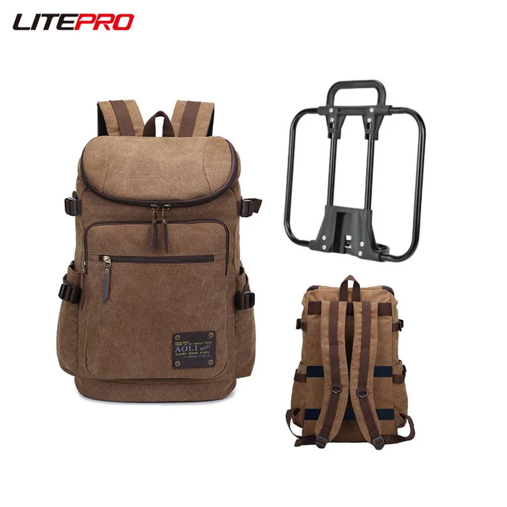 Litepro Folding Bicycle Canvas Traveling Backpack For Brompton Bike Multifunctional Outdoor Sports Bag