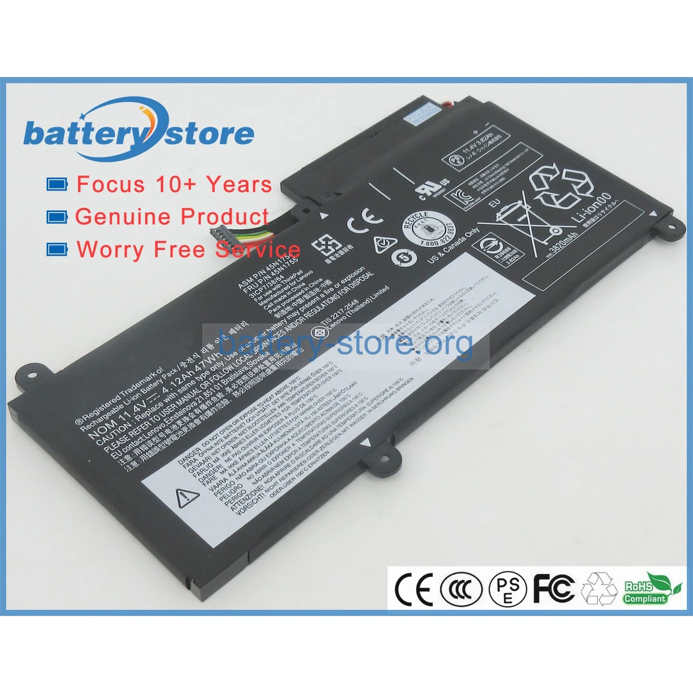 Genuine laptop batteries for 45N1755,45N1754,45N1756,45N1757,45N1752,45N1753,3ICP7/38/64,71162301001,00HW022FRU,11.1V,6 cell