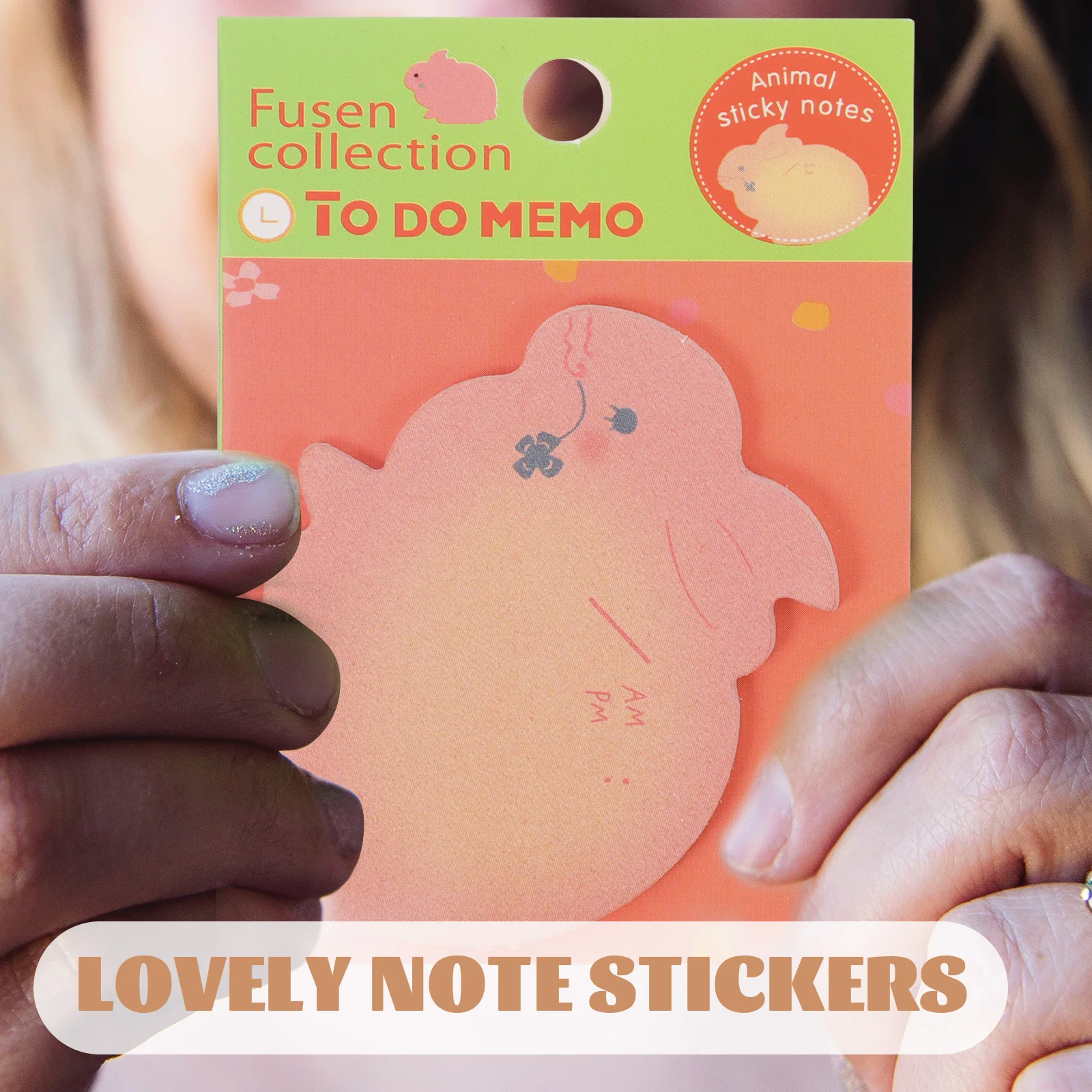 

20 Pcs Memo Pads Office School Supplies Cartoon Animal Design Note Stickers Clear Printing Hard Paper Self Adhesive Multi