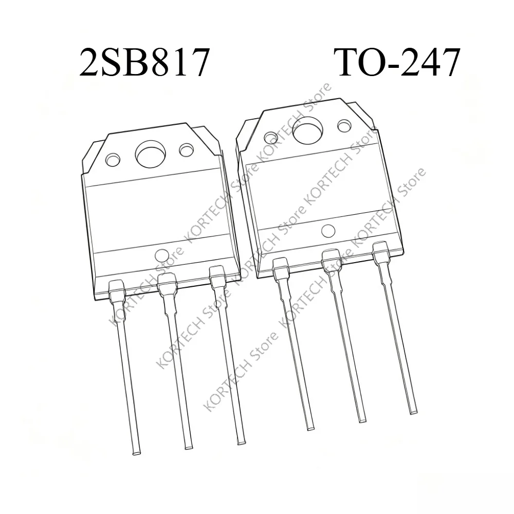 10pcs=5pair Original KTD1047 KTB817 D1047 B817 2SD1047 2SB817 TO-247 Power Amplifier Transistor