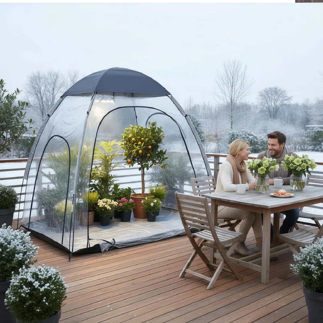 Portable Winter Plant Frost Protection Cover Movable Outdoor Transparent Cultivation Cover for Garden Care