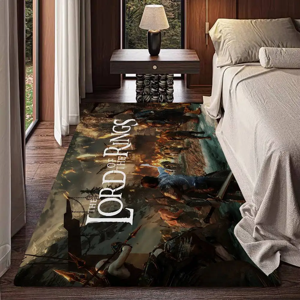 Classic Movie L-Lord Of The R-Rings Room Mats Anti-slip Absorb Water Long Strip Cushion Bedroon Mat Household Carpets