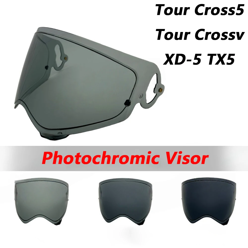 

Линзы для мотоциклетного шлема, анти-УФ-хромный чайный черный козырек, фотохромный козырек для шлема для Arai Tour Cross5 Tour Crossv XD-5 TX5