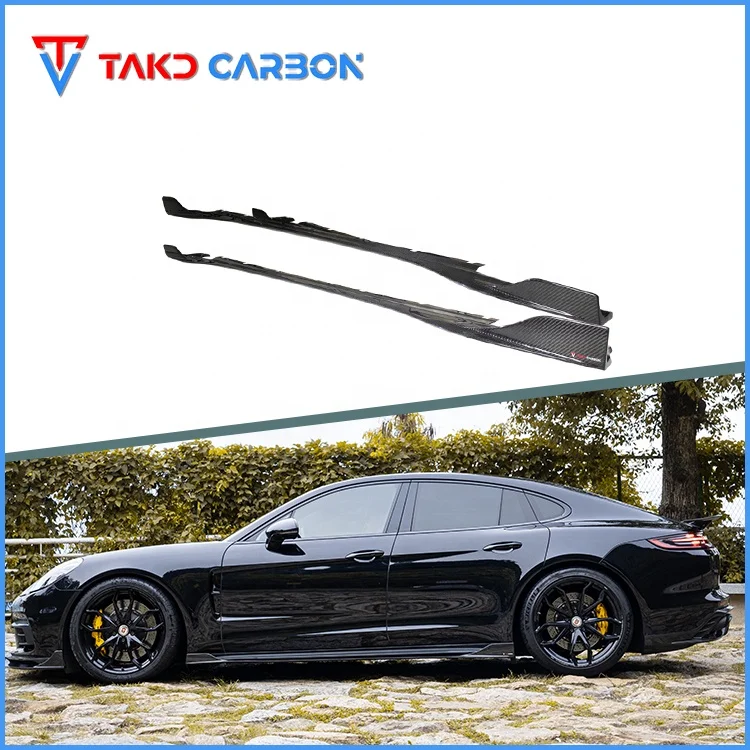 

TAKD Carbon Easy to Install Customized Design 100% Dry Carbon Fiber Material Side Skits for Porsches Panamera 971 2017-2022