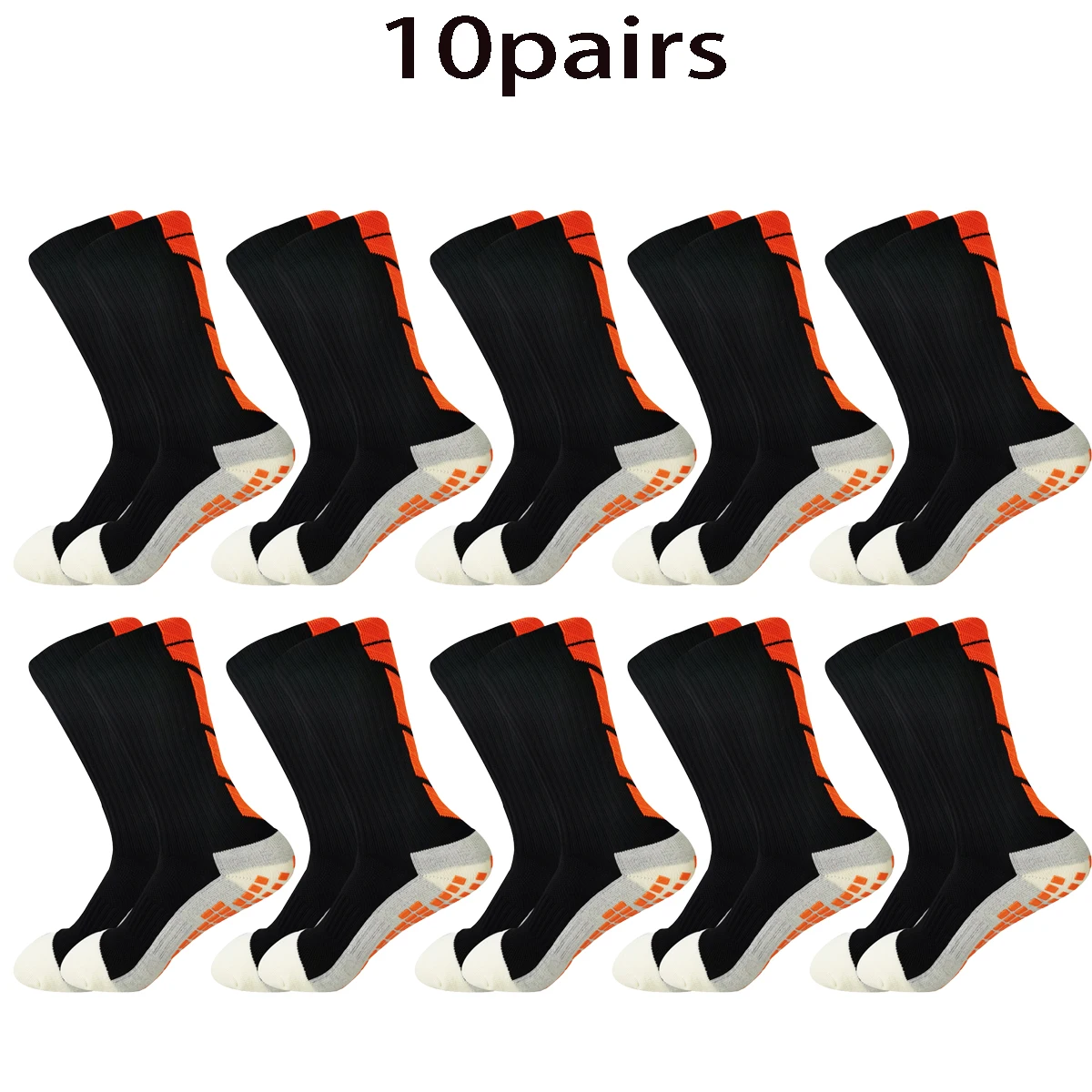 10 pairs of wholesale combination anti slip football socks, running socks, breathable sports socks, men\'s and women\'s mountainee