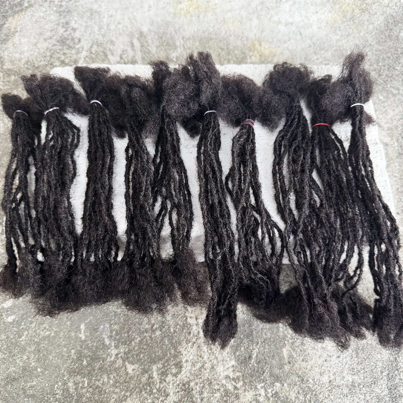 Handmade Interlocking Sisterlocks Curly Tips 100% Real Human Hair Permanent Micro Locs Extensions Natural Looking Soft Dreadlock